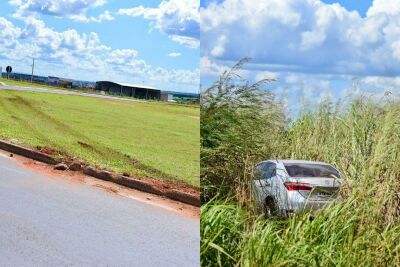 Imagem da notícia Veículo de Chapadão do Sul se envolve em acidente na rotatória do Parque Industrial Pedro Mariano